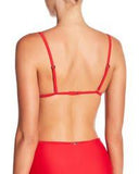 Betsey Johnson Scalloped Bikini Top (Red)